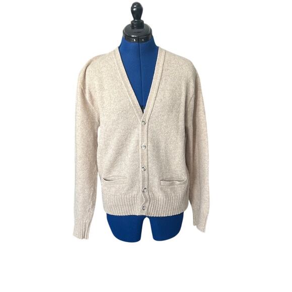 Robert Bruce Vintage Wool Button Cardigan Grandpa Sweater Size M Cottage Retro - Picture 1 of 11